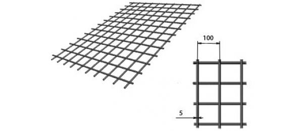 Сетка сварная (дорожная) 100х100х5мм 1,5х2м купить с доставкой в Протвино