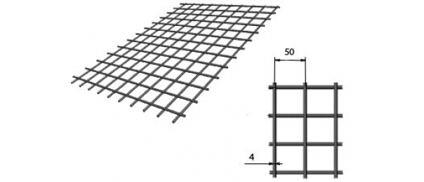 Сетка сварная (дорожная) 50х50х4мм 1х2м купить с доставкой в Протвино
